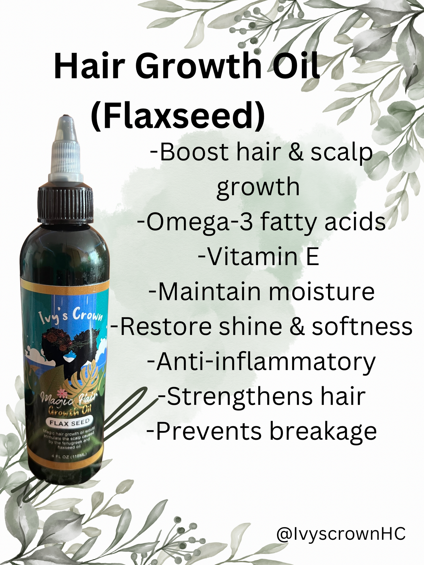 Magic Hair Growth Oil (Flaxseed)